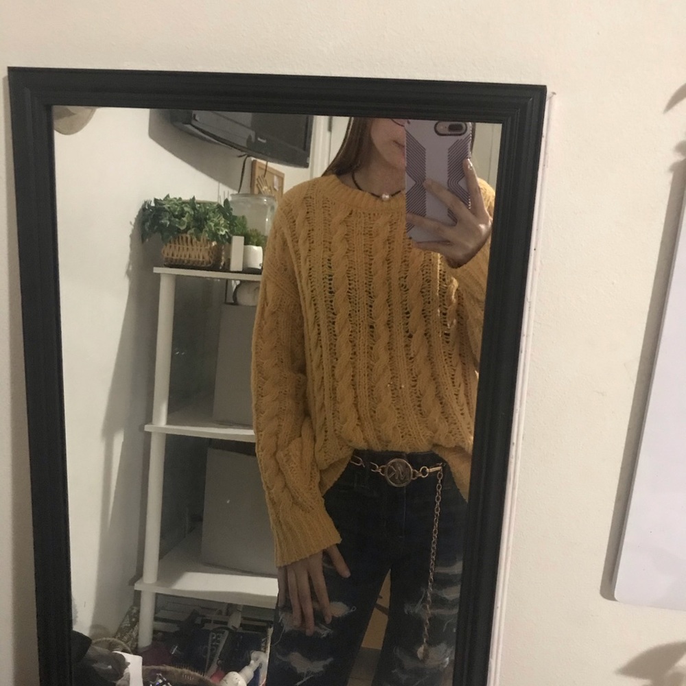 yellow AE sweater